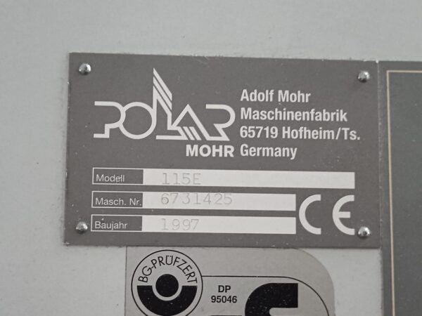 Papierschneidemaschine Polar 115 E – Bild 10